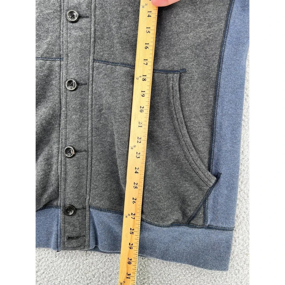 Tommy‎ Bahama Sweater Mens XL Gray Blue Button Island Modern Fit Mock Fleece